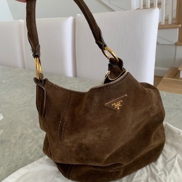 Prada Handbags - PRADA - Vintage Chestnut Hobo Bag